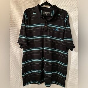 Pebble Beach Dry-Luxe Performance Short Sleeved Blue Top